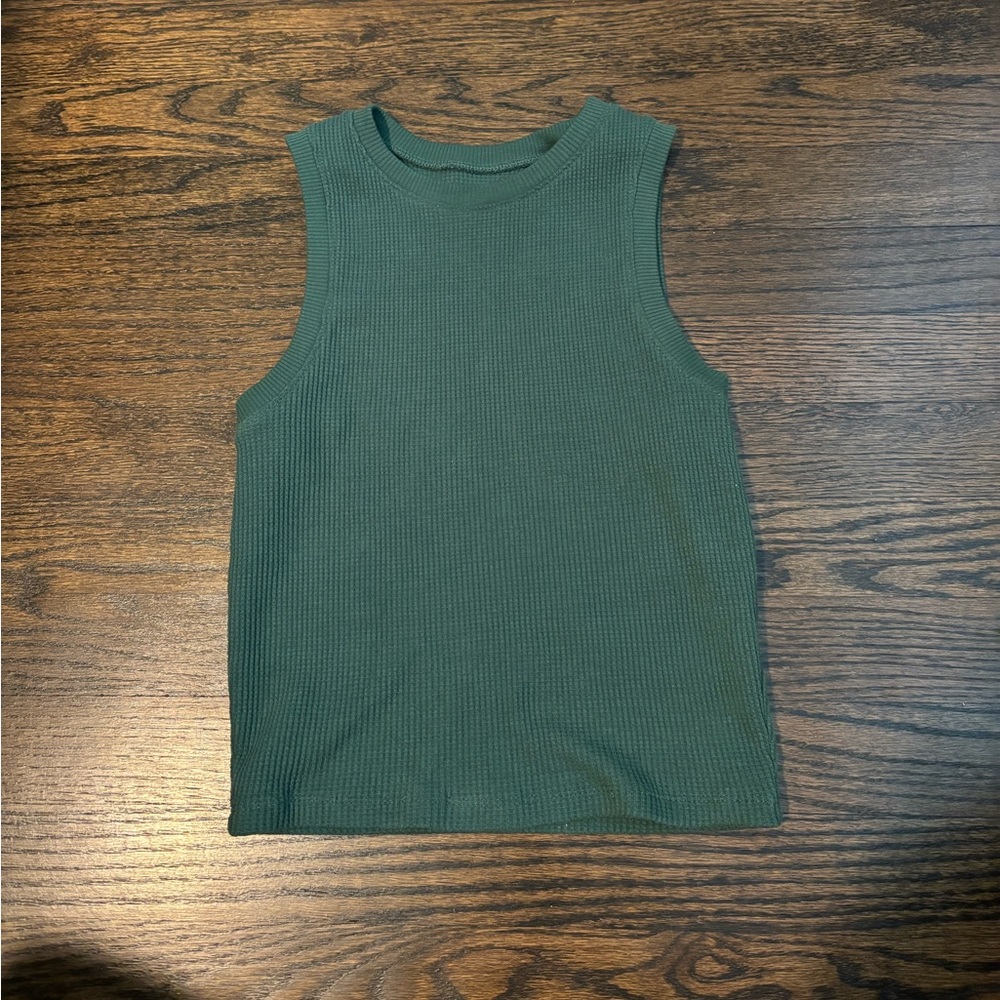 Green Hollister Ribbed Tank Top, size S
